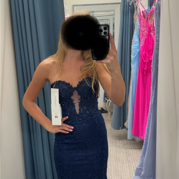Sherri Hill Dresses & Skirts - Sherry hill navy strapless